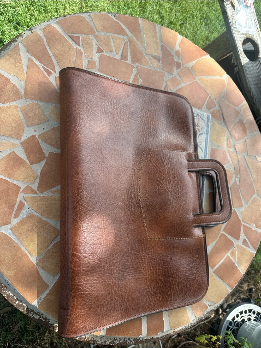 Vintage PEGASUS Brown Leather Briefcase Document Bag Portfolio Made in USA